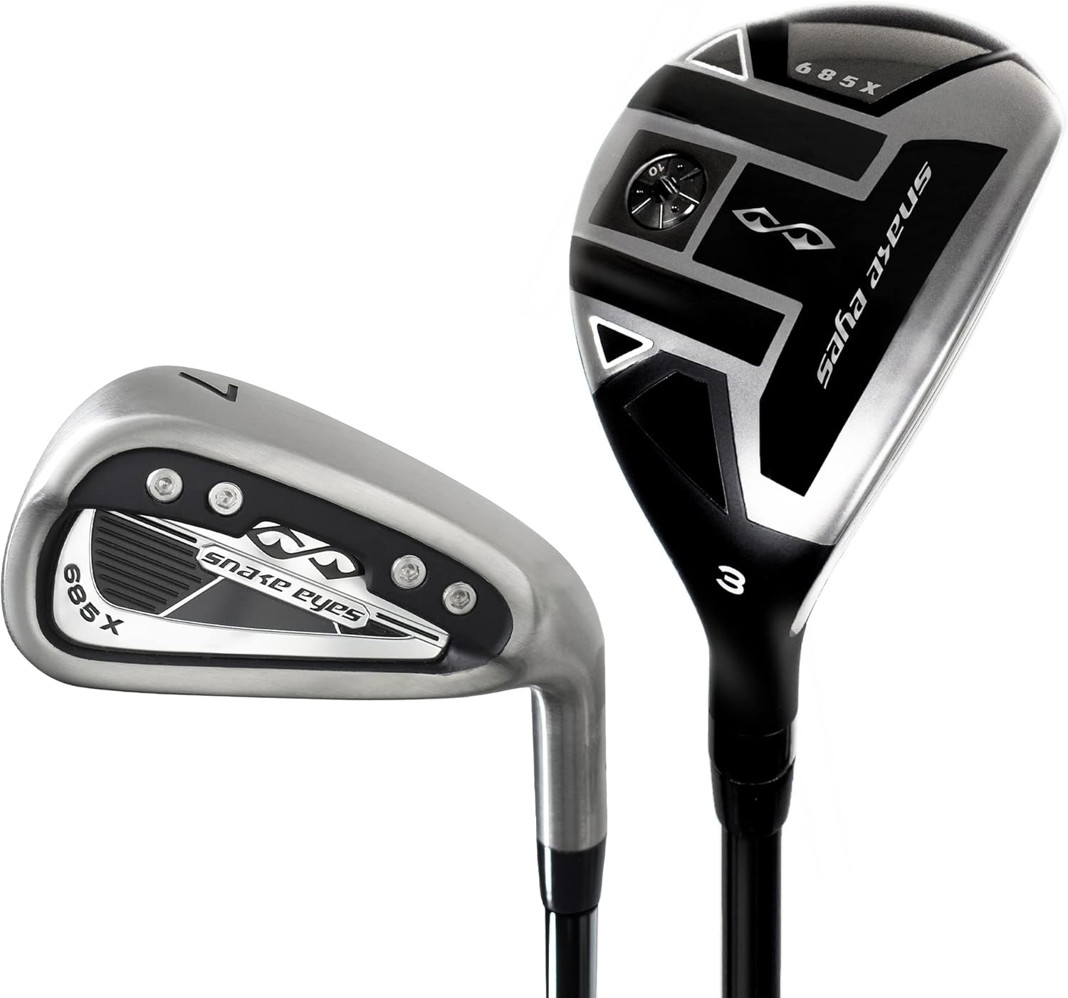 Snake Eyes Golf 685x Combo Irons Regular Flex 3H, 4PW