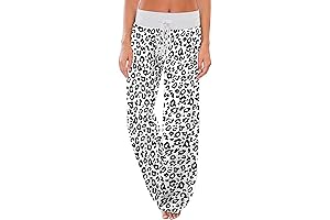 White Leopard Comfy Casual Pajama Pants
