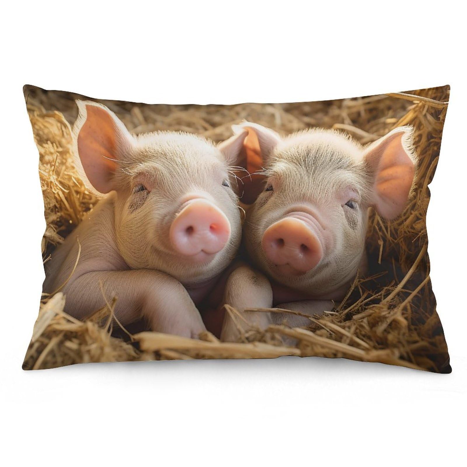 NTVOWPZO 2 Pack Decoration Throw Pillow Covers 12 "x20 Pillowcases Covers Pigs Pillowcases Modern Farmhouse Home Decor Sofa Cushions Covers for Couch Bed Living Room