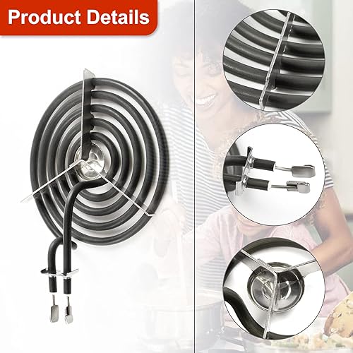 Miniatura 5 de WB30M1 - Juego de elementos de quemador de superficie superior de 6 pulgadas, repuesto para estufa eléctrica G.E Hot-point Ken-more