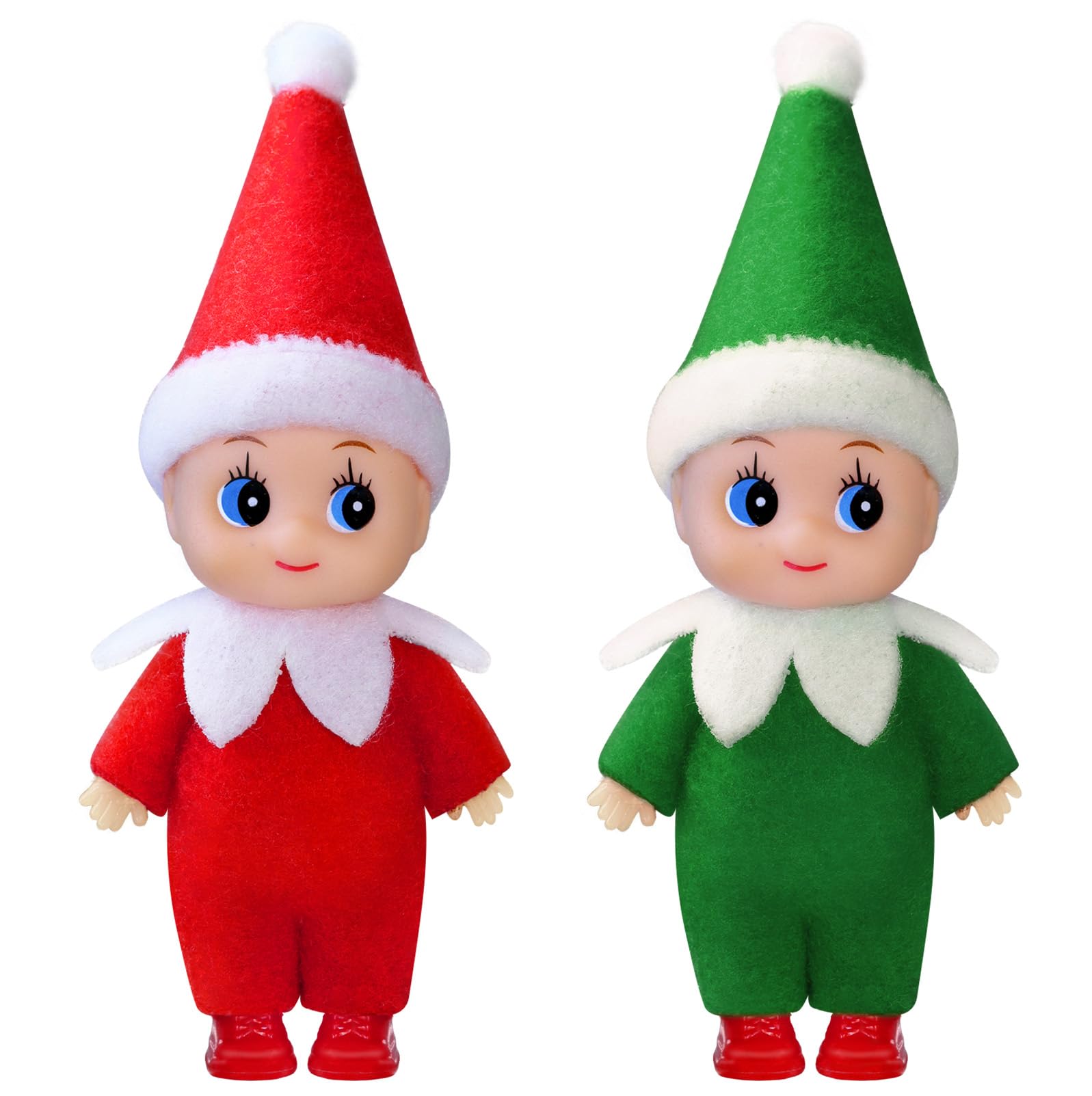 Voiiake Christmas Tiny Elf Doll Baby Miniature Elf Decoration Boy and Girl Xmas Family Kids for Christmas Decorations Doll Ornament Stocking Stuffers