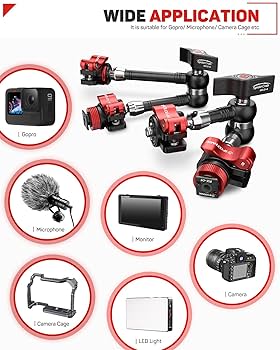 megu❤︎ Amazon.com : IFOOTAGE Magic Arm Clamp w/ 1/4