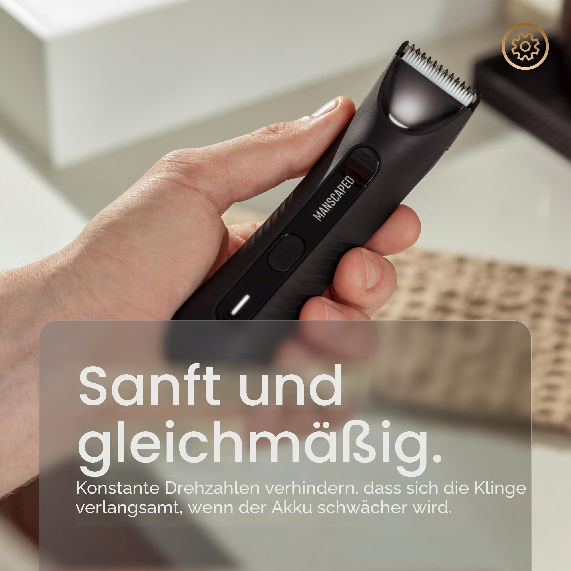 MANSCAPED® The Lawn Mower® 3.0 Plus Leisten- & Körperhaartrimmer - SkinSafe® Trimmerklinge, wasserdicht, USB-C, kabellos