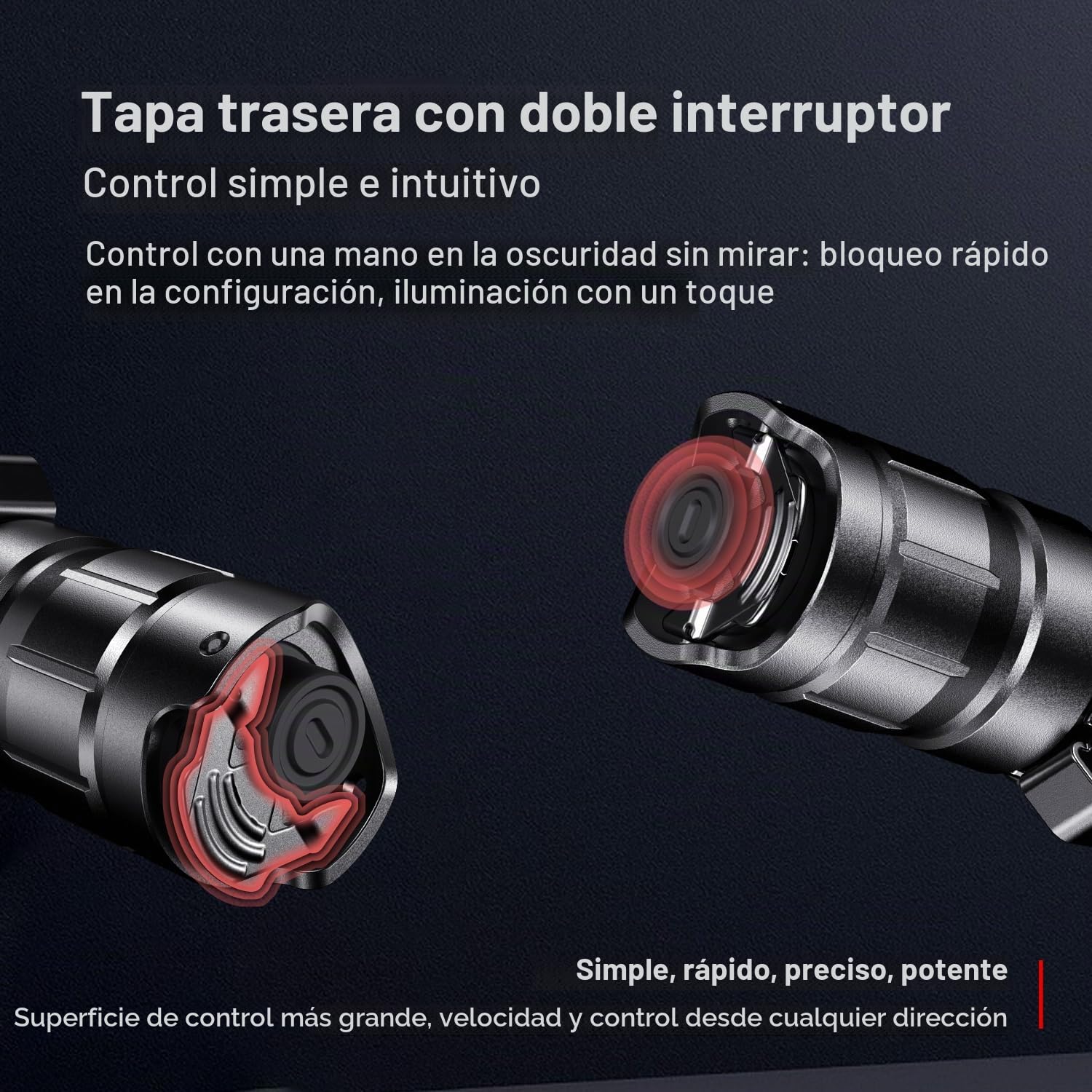 klarus EP11 Linterna táctica de 1300 lúmenes, linterna EDC recargable USB C con batería de 2600 mAh, interruptores de doble cola de reacción instantánea, ajustes tácticos y exteriores, incluye modo