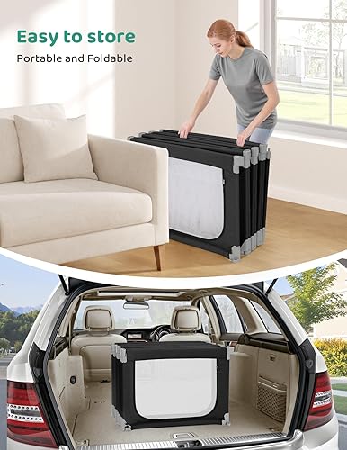 Miniatura 9 de Corralito plegable grande para bebés, ligero, con forma y tamaño ajustable, para interiores y exteriores, patio de juegos portátil para bebés y