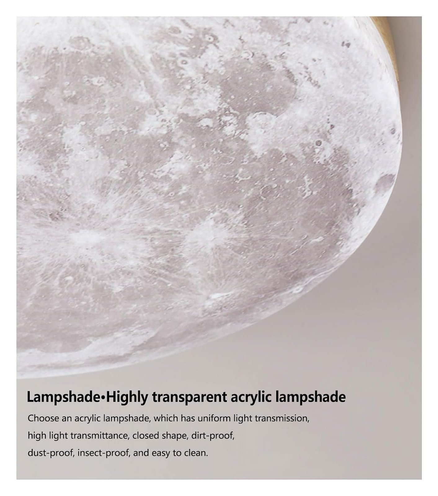 Ultradünne Deckenleuchte im japanischen Stil, romantische runde Mondlampe mit intelligenter LED-Beleuchtung für die Küche, 48 cm (Größe: 48 cm)