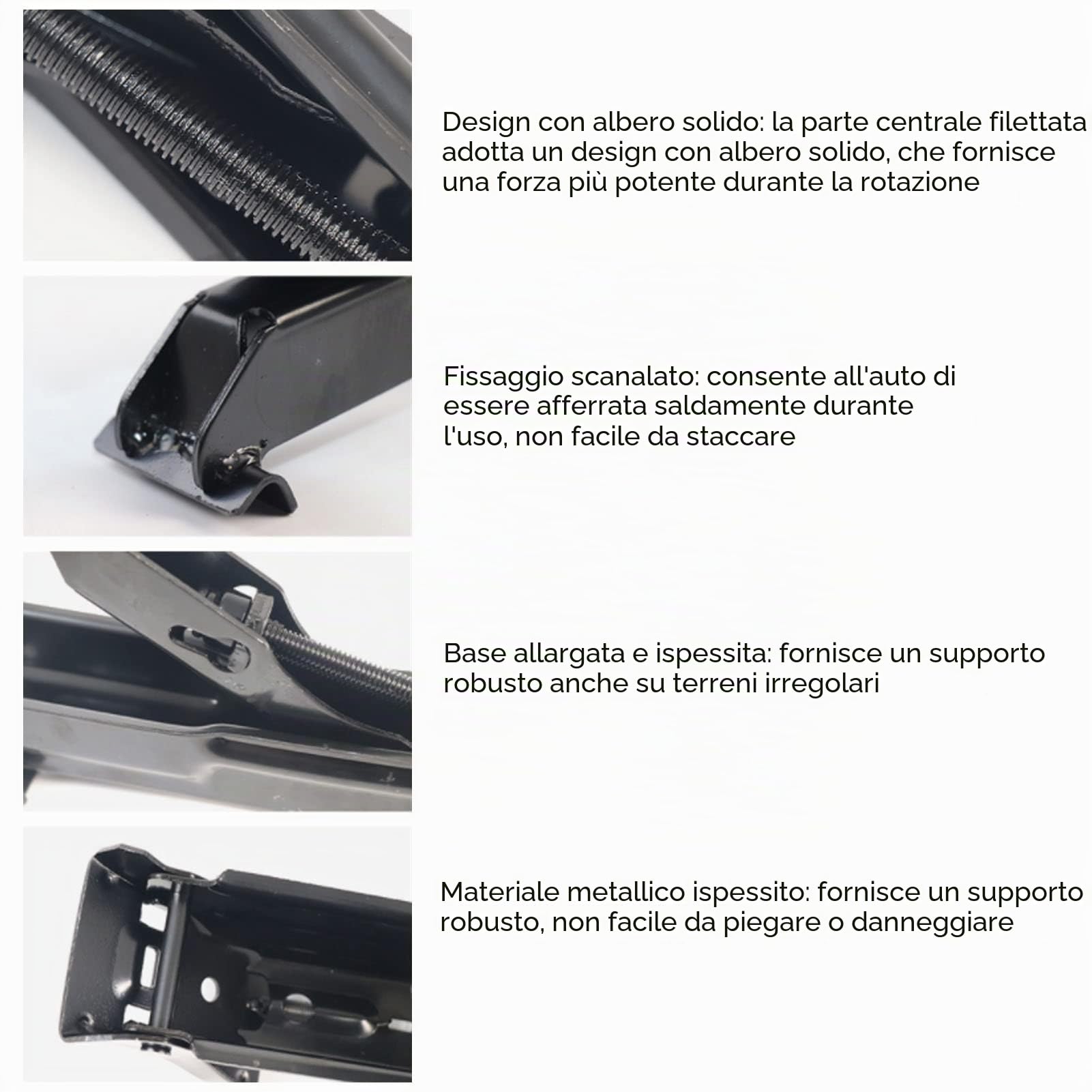 Fockety Sollevamento con capacità di 1,7 tonnellate, cric Automatico con Albero Pieno per rimorchi Camper RV Veicoli di Piccole e Medie Dimensioni