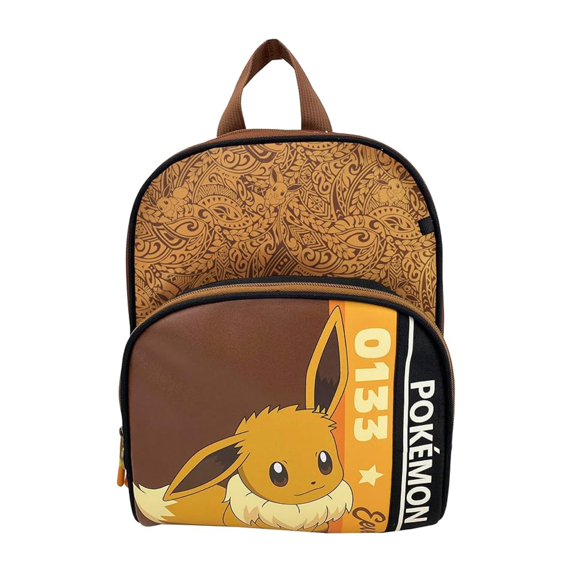 CYPBRANDS CyP Brands- Pokémon- Mochila Infantil, Mochila escolar, Medidas 30 cm, Material Escolar, Backpack, Eevee, Color Marrón, Producto Oficial