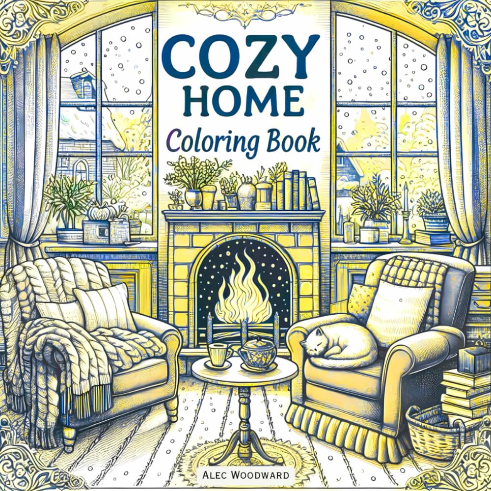 Cozy Home Coloring Book: Relaxing Interiors, Warm Spaces, and Peaceful Moments to Color (Cozy Coloring Books Series)