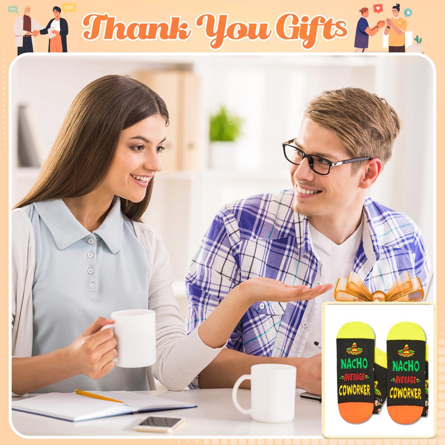 HAPPYPOP Appreciation Gifts for Women Men - Principal Boss Teacher Coach Coworker Socks - Image 7