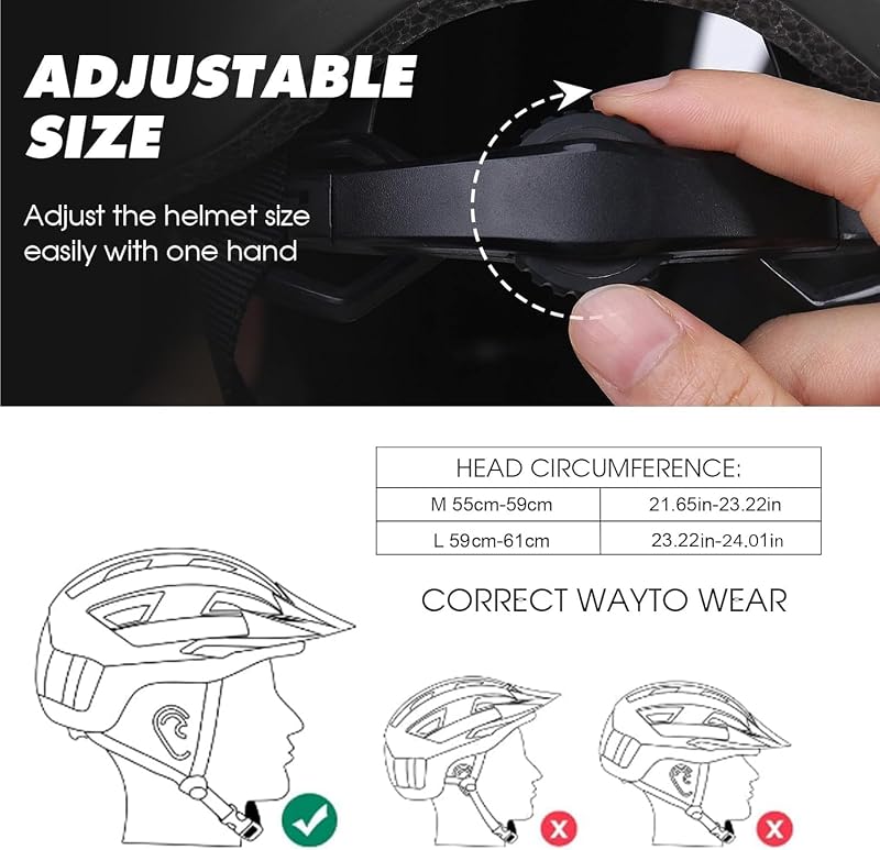 KINGLEAD Kerékpáros Sisak USB Tölthető Első-Hátsó Világítással, 5 Fénymód, Könnyű Unisex Bukósisak Roller, E-Bike és Országúti Kerékpár Hasz