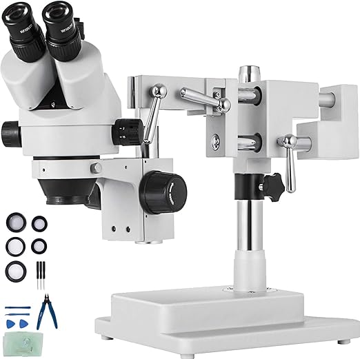 VEVOR Microscopio Multidirezionale Con Staffa Molla 7X-45X - Con Luce LED Per Gioielli E Intarsi - Foto 3