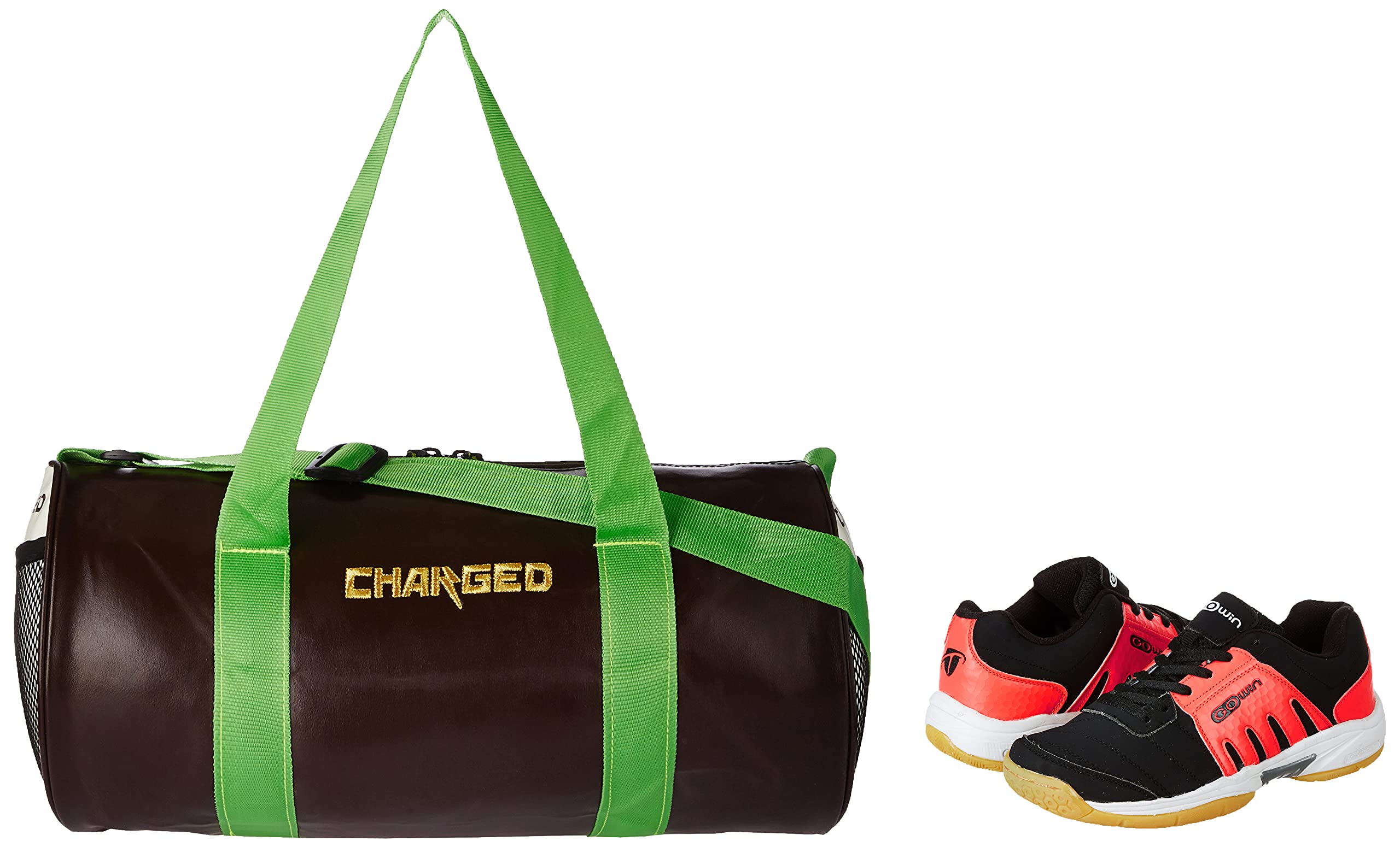 Charged Sports Bag Adena Brown with Gowin Court Shoe Power Black Red Size 6-picture-27