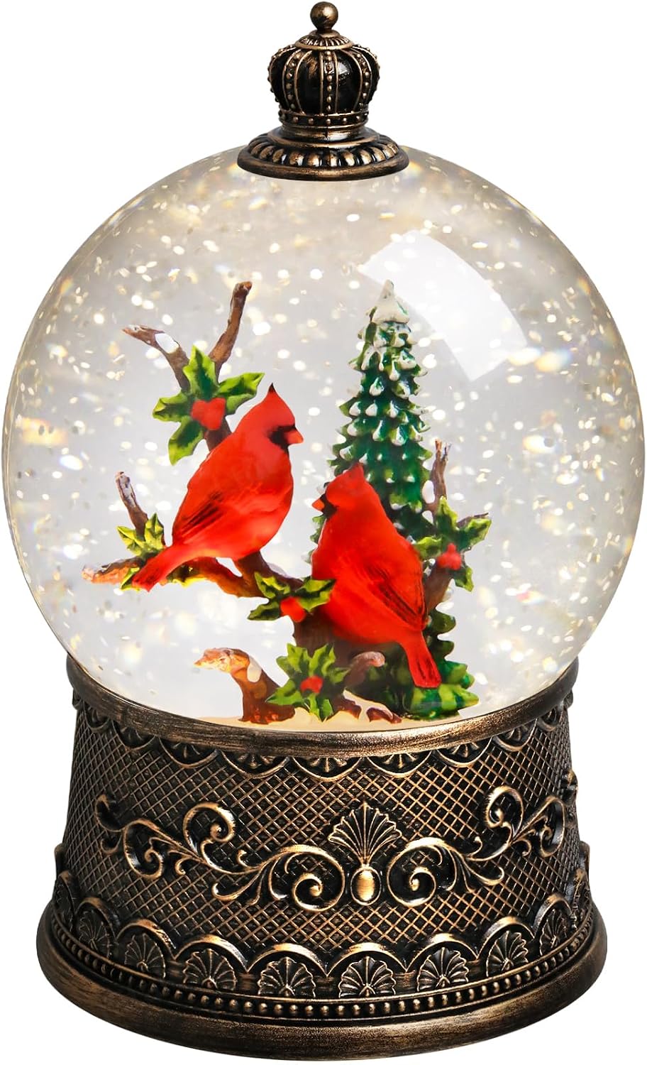 Amazon.com: Lffital Cardinal Snow Globe Lantern Christmas Snow Globes ...