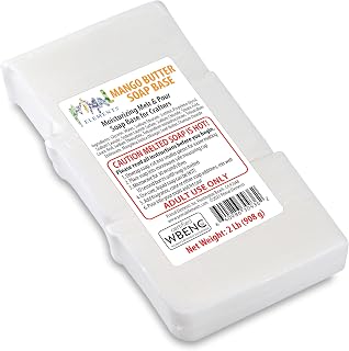 Primal Elements Mango Butter Soap Base - Moisturizing Melt and Pour Glycerin Soap Base for Crafting and Soap Making, Easy to Cut - 2 Pound