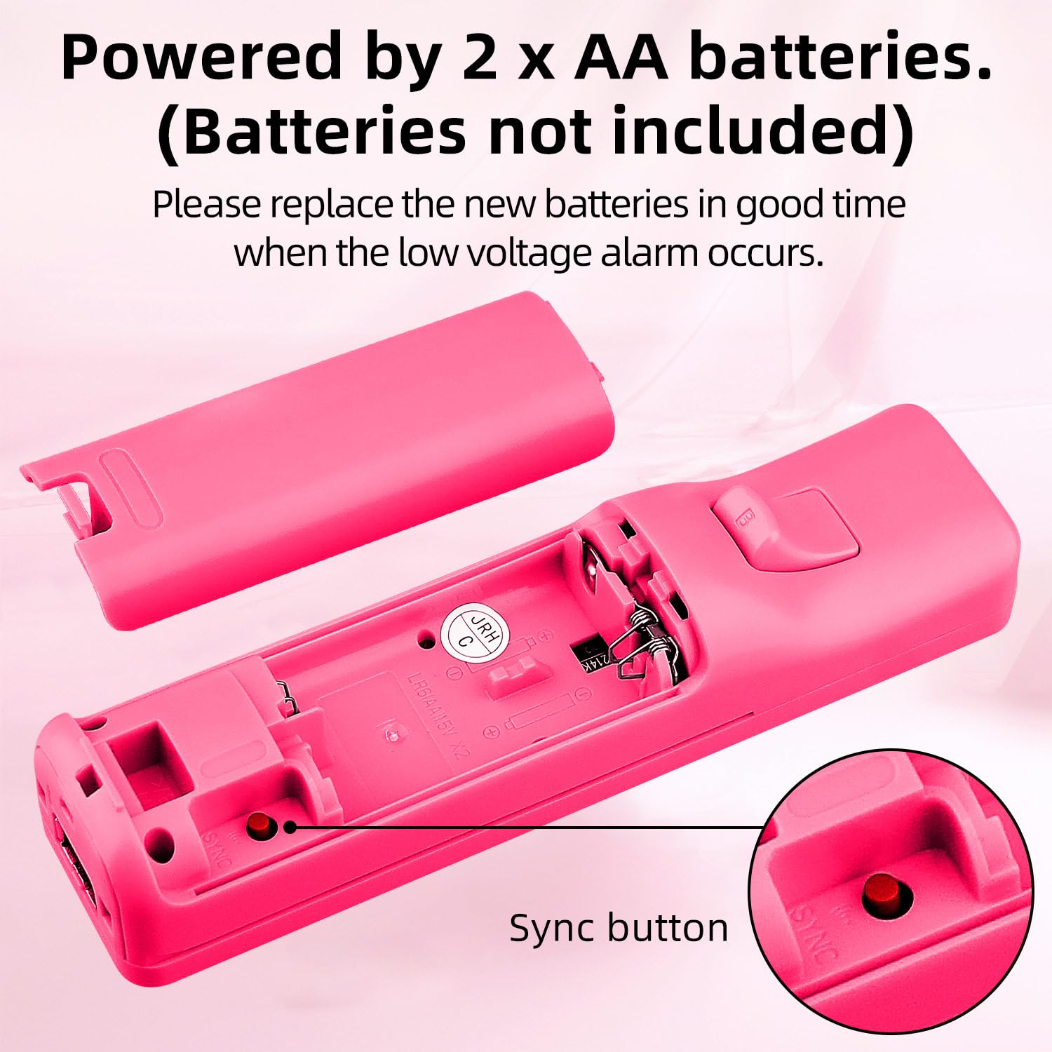 OSTENT Sensore di Movimento Controller Remoto Senza fili Bluetooth per Nintendo Wii/Wii U Console Game Colore Rosa