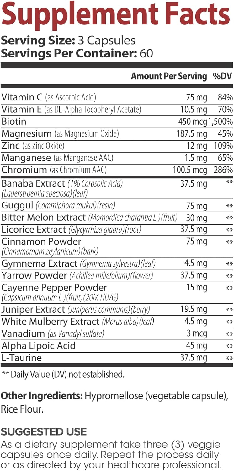 Lumen Naturals Gluco Goddess for Women – with Cinnamon, Banaba, L-Taurine & Bitter Melon Extract – 180 Capsules – 60 Servings – Non-GMO, Vegan & Gluten-Free