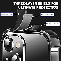 Vista 5 de ORIbox - Funda para iPhone 13, con 4 esquinas, protección a prueba de golpes, color negro