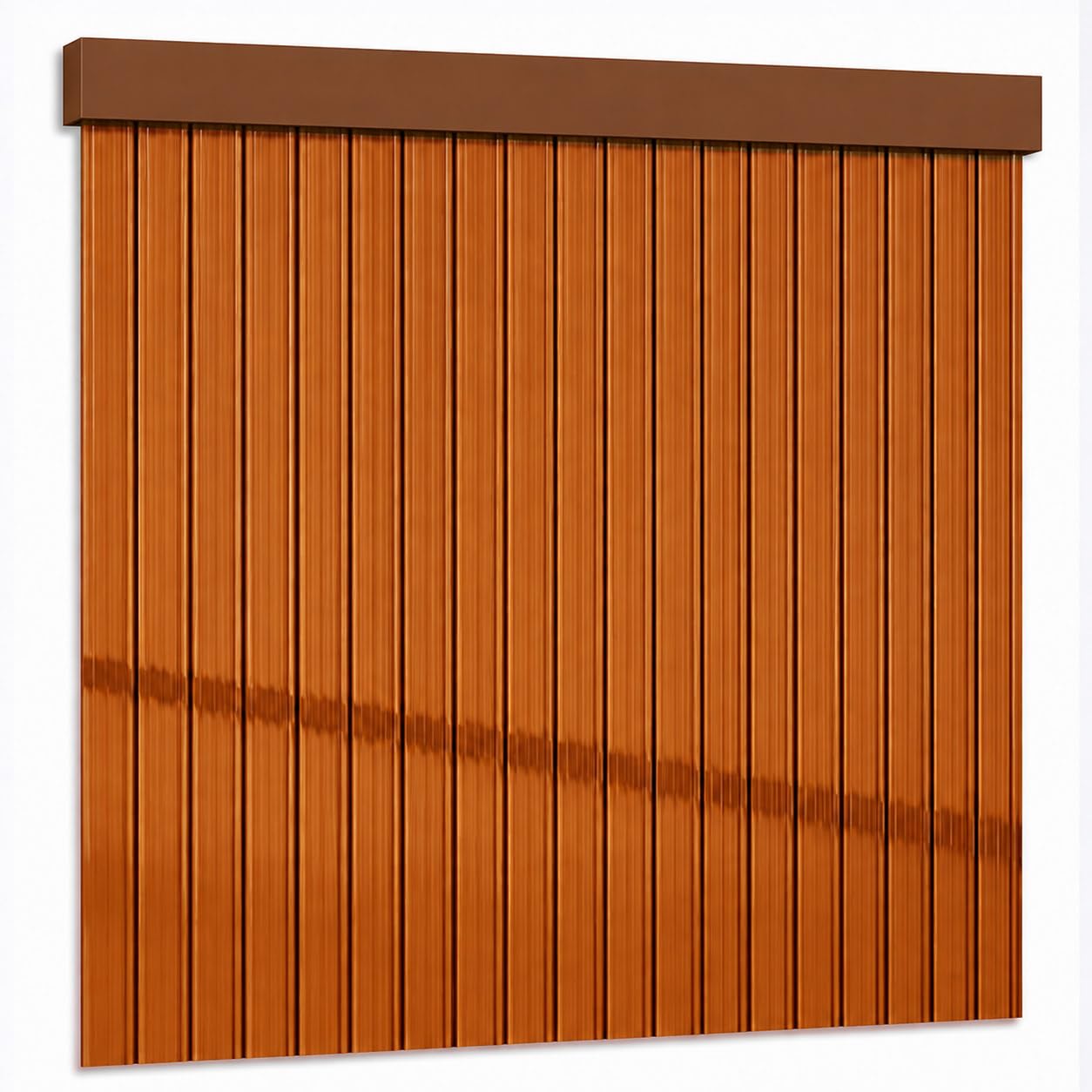 Cortinas Exterior Puerta | Personalizable | Material Plastico PVC y Barra Aluminio | Ideal para Terraza y Porche | Antimoscas | PERTONI TENDE (MARRÓN TRANSLÚCIDO, Alto 220cm x 90cm Ancho)