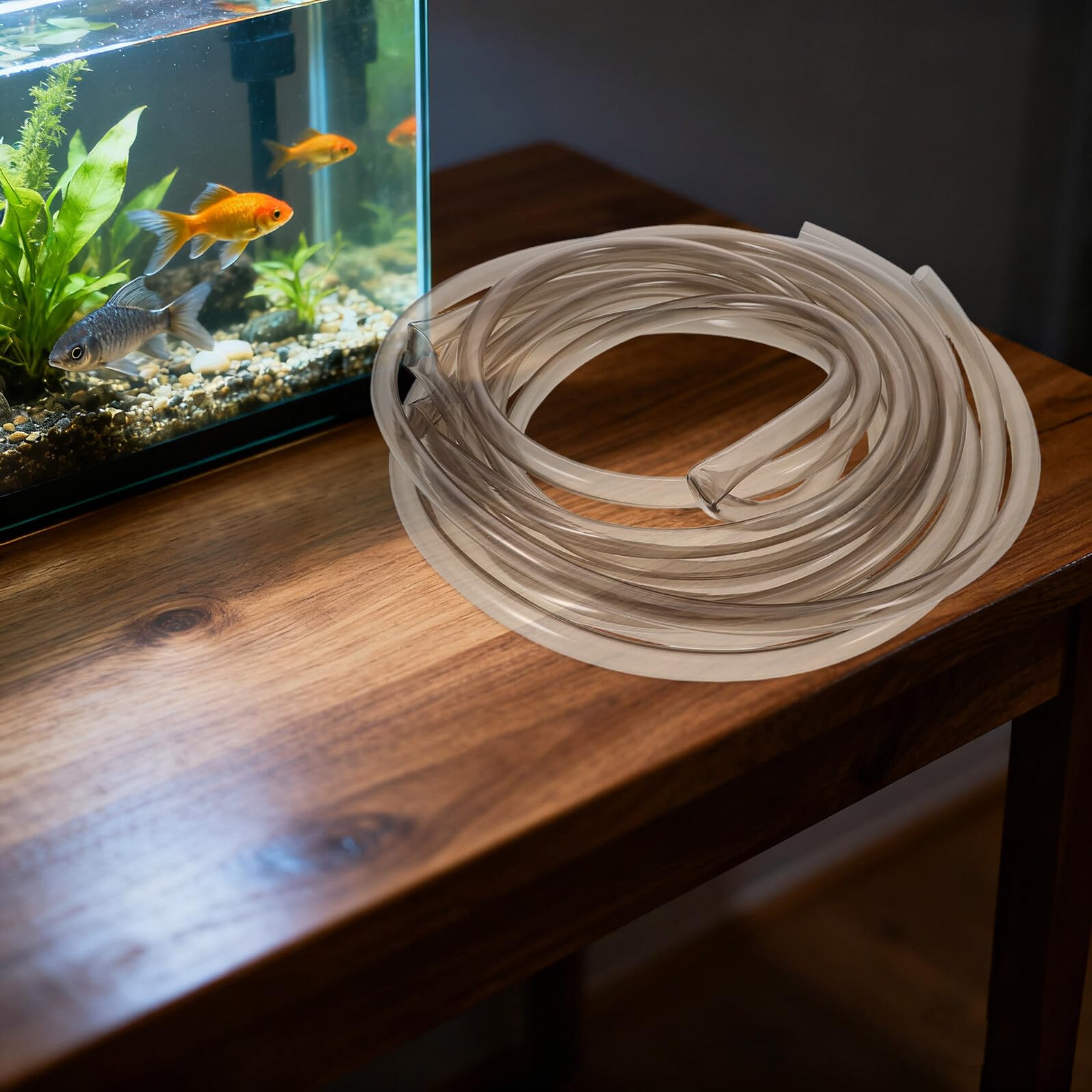 SUPVOX Manguera de Sifón para Acuario con Tubo PVC Transparente de 5 M Abrazadera Ajustable y Clip para Cambio Rápido de Agua Limpiador Manual de Grava para Mantenimiento de Peceras y