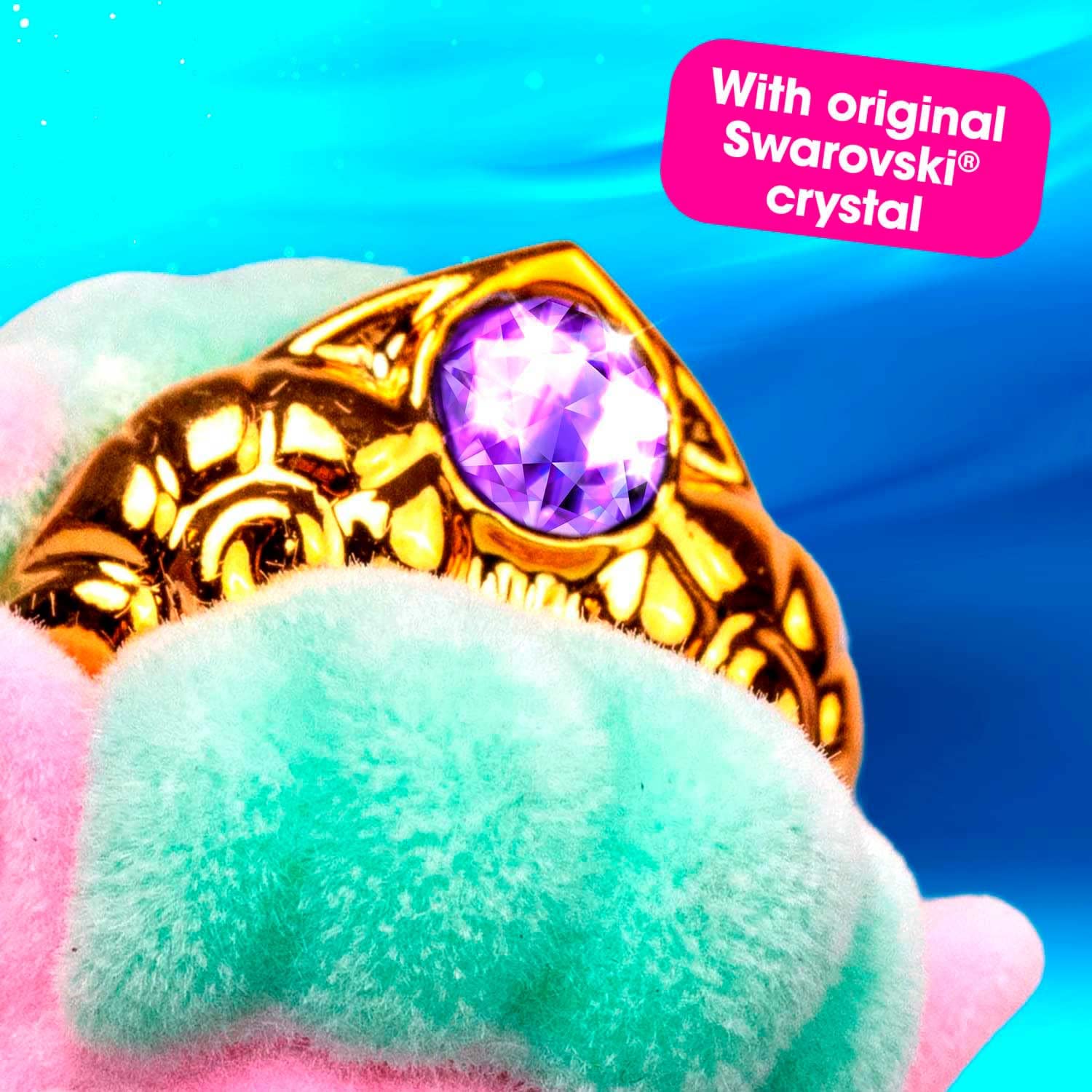 Galupy MERMAID 3-pak – figurki jednorożca syrenka do kolekcjonowania, 3x jednorożec z płetwą i kryształ Swarovski, 18 różnych figurek do zebrania
