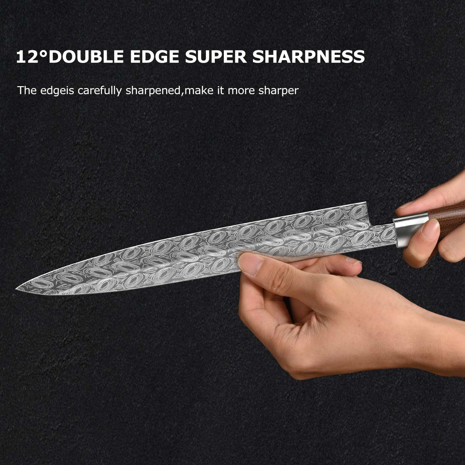 24cm Yanagiba Messer 5Cr15MoV Edelstahl, Sashimi Sushi Messer Einzelfase Klinge-Japanisches Kochmesser Profi Fischmesser Holzgriff -mit Fischgrätenpinzette (Style A)