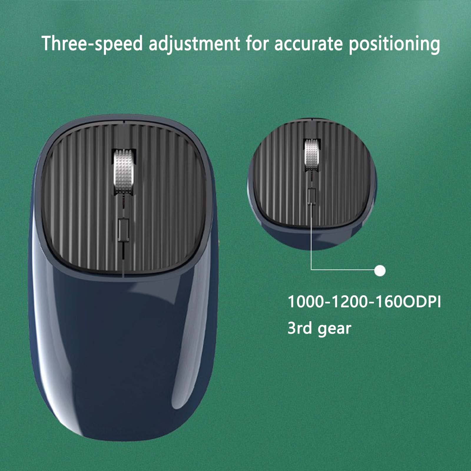 JUSHZ Bezprzewodowa mysz komputerowa do laptopa USB do gier ładowalna ergonomiczna mysz wskazująca urządzenie fotoelektryczny typ c 2,4 G przycisk wyciszenia Plug and Play (106,5 x 62,4 x 33,6 mm, czerwona)
