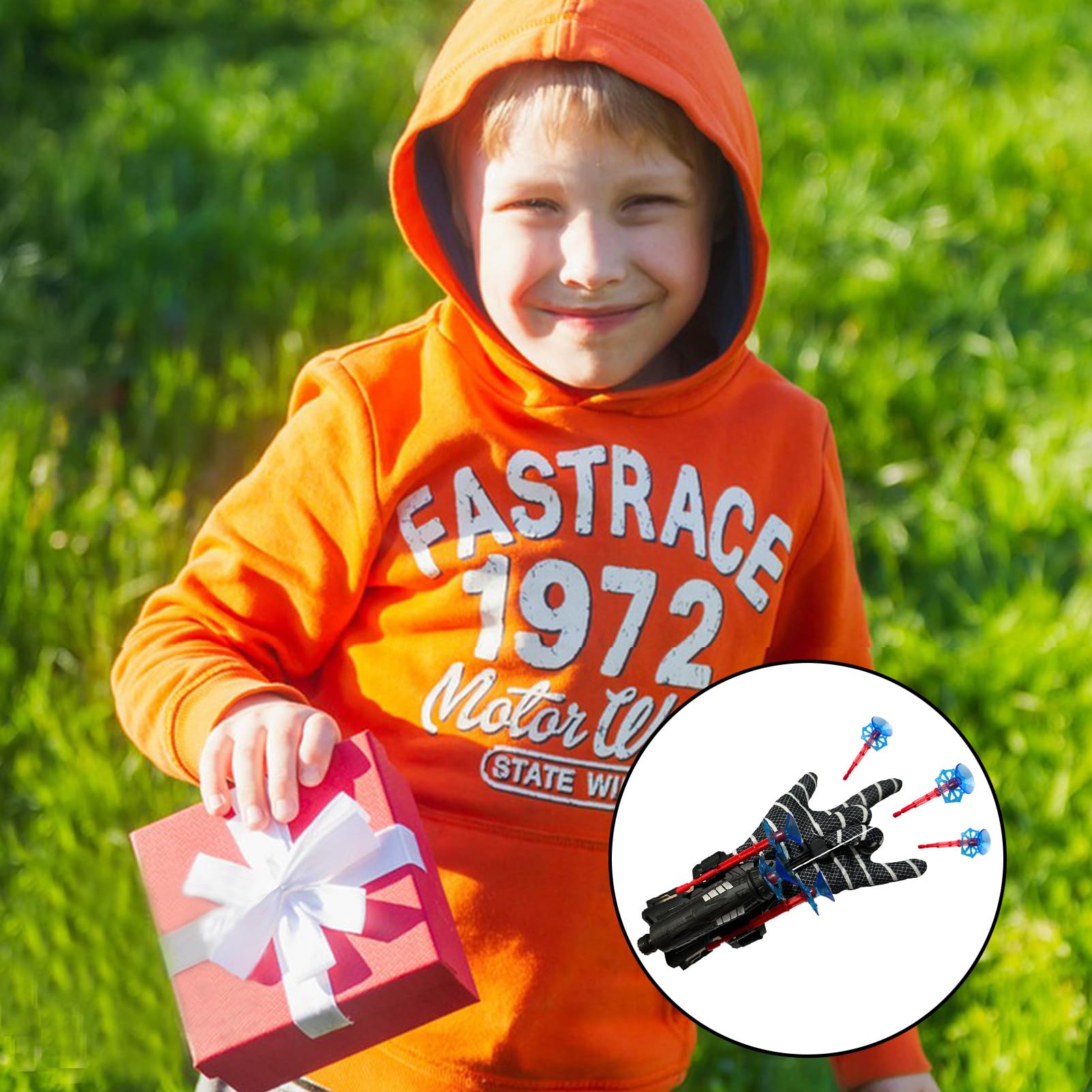 TKGEOUE Set di 2 Guanti Spiderm Giochi da Bambini Spiderm Web Launcher Toy Spiderm Launcher Glove Bambino Spiderm Man Toys Cosplay Giocattoli da Polso Set