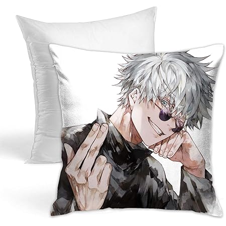Amazon 呪術廻戦 クッション 抱き枕 ぬいぐるみ 五条悟 虎杖悠仁 伏黒恵 釘崎野薔薇 狗巻棘 両面プリント だきまくらカバー コスプレ 小道具 アニメ キャラクター 萌えグッズ ギフト プレゼント 45 45cm 枕カバー 枕芯 アニメ 萌えグッズ 通販