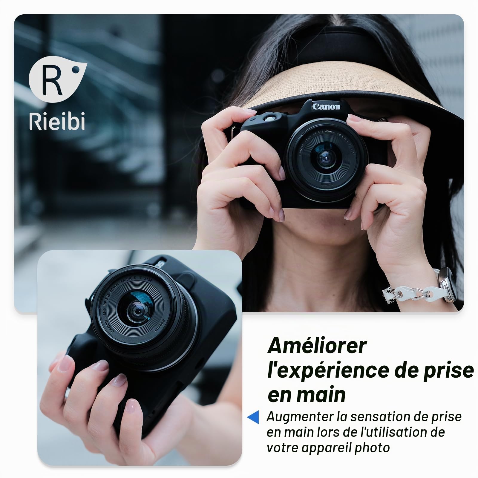 Étui de Protection en Silicone Souple pour Canon EOS R50, Léger, Noir