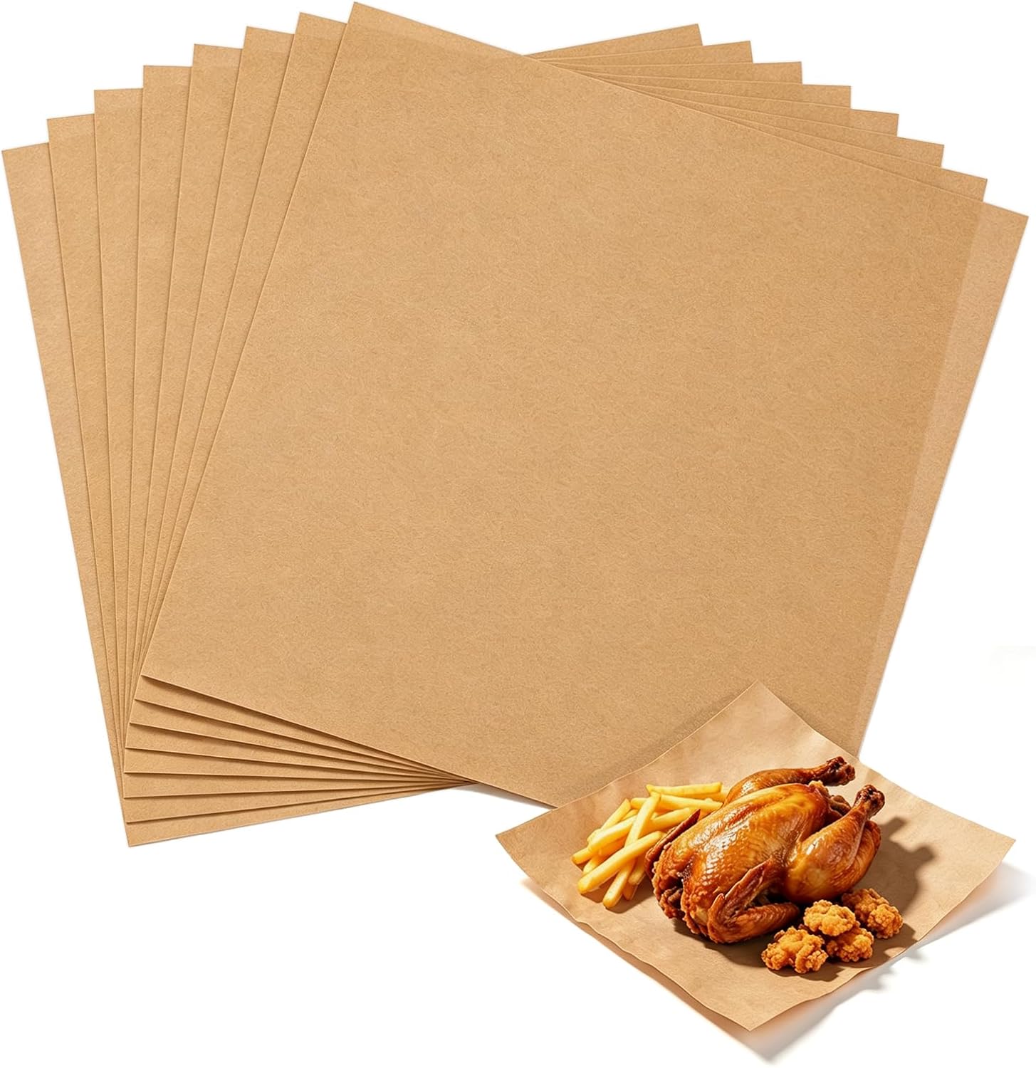 110 Pcs Deli Paper Sheets, 12x12" Grease Resistant Food Basket Liners