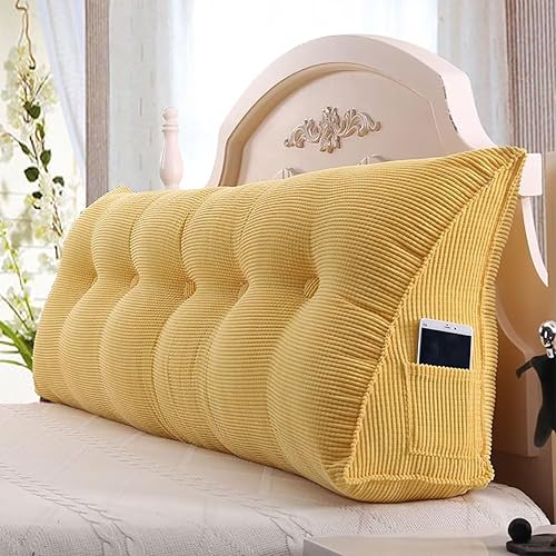 Miniatura 2 de Almohada triangular de cuña para posicionadores de cuerpo, almohada de lectura, cojín de apoyo para cabecero y respaldo, litera con funda extraíble,