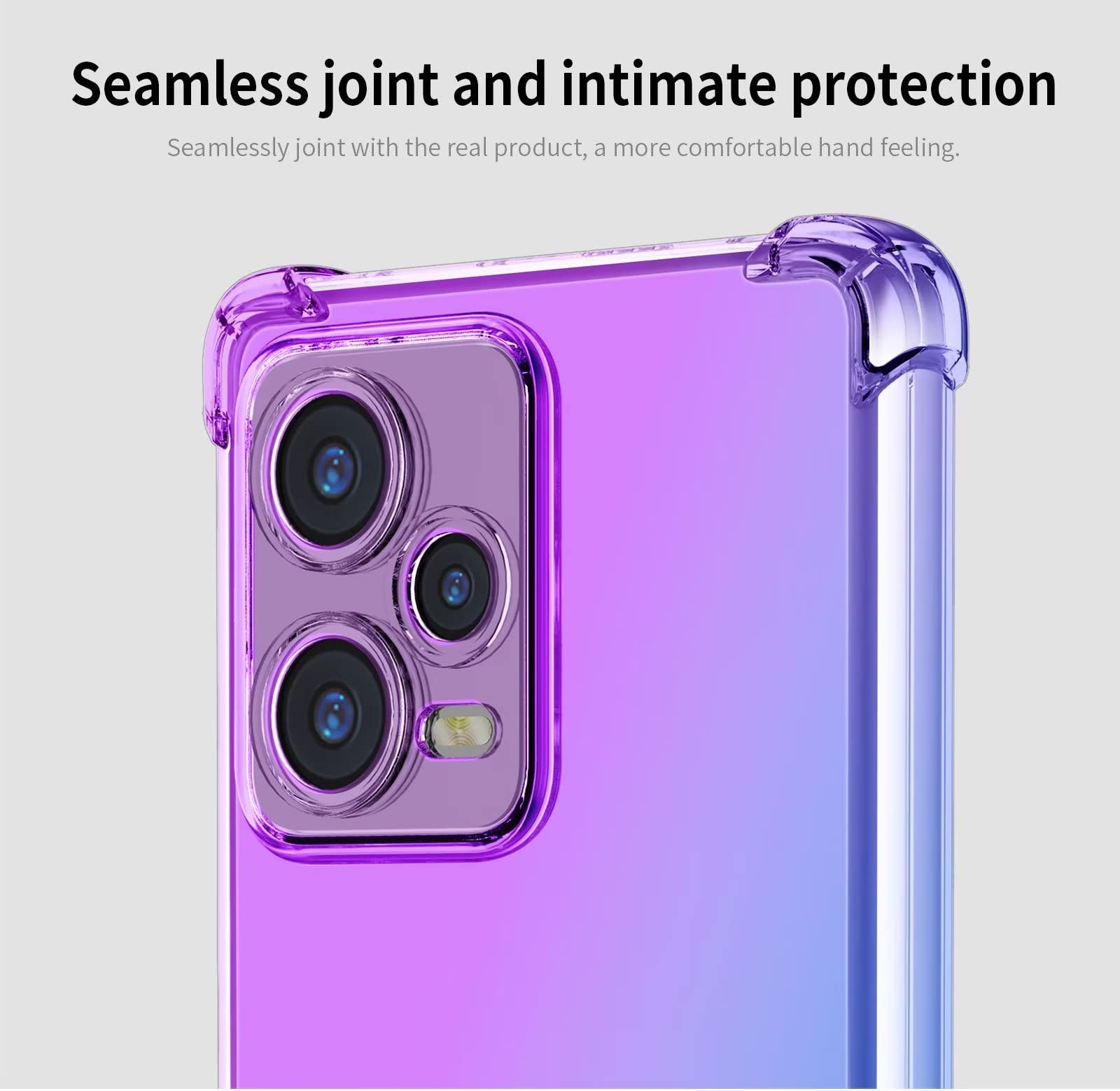 EASSGU Coque Pour Redmi Note 12 Pro 5G / Redmi Note12 ProPlus (6.67" Inches), Étui En Silicone TPU Souple - Bleu Fumé