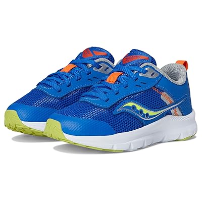 Saucony Kids Axon KDZ (Little Kid/Big Kid) Kids Shoes Blue/Citron
