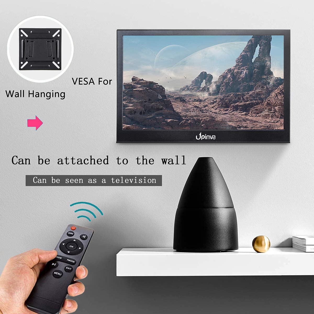 Display multifunzione CCTV da 22 pollici supporta PC HDMI BNC VGA AV interfaccia di ingresso USB 1920 x 1080 schermo Full HD con altoparlante integrato LCD