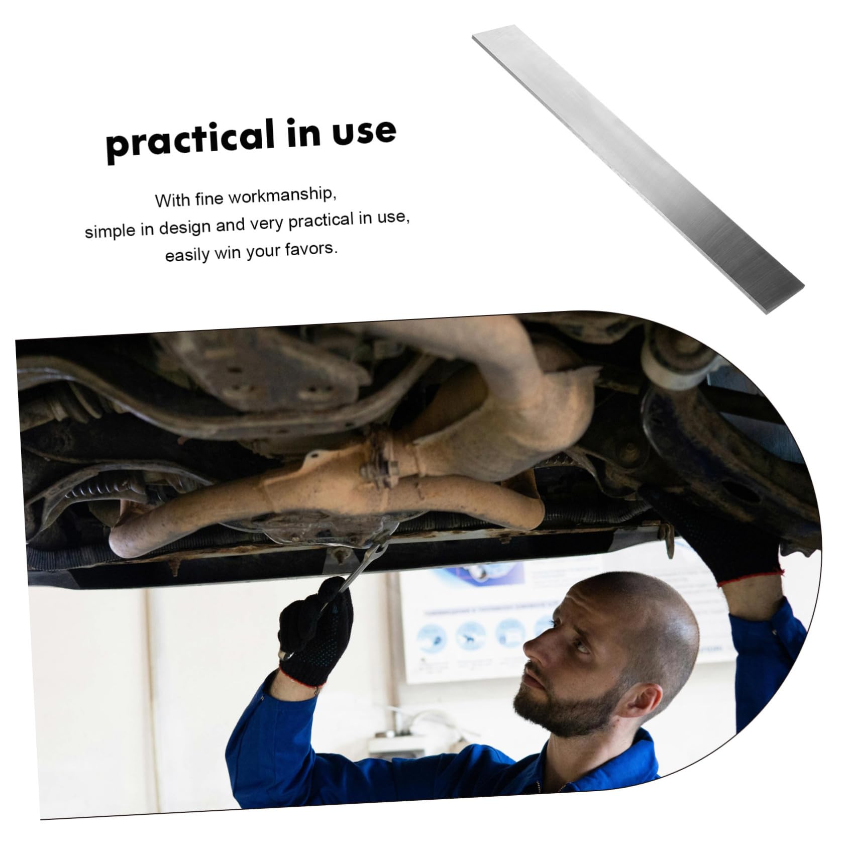 AUTSUPPL Flat Plate Steel Billet Blank Wear-Resistant Bar Stock for DIY Crafting