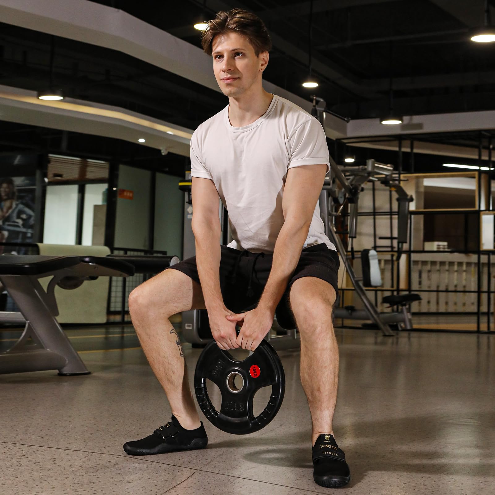 Skerxut Fitness Shoes Deadlift Shoes Cross-Trainer Sneakers for Men and Women