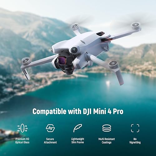 Miniatura 21 de NEEWER Juego de filtros ND/PL compatibles con DJI Mini 4 Pro, 6 unidades UV CPL ND8/PL ND16/PL ND32/PL ND64/PL Polarizador de densidad neutra
