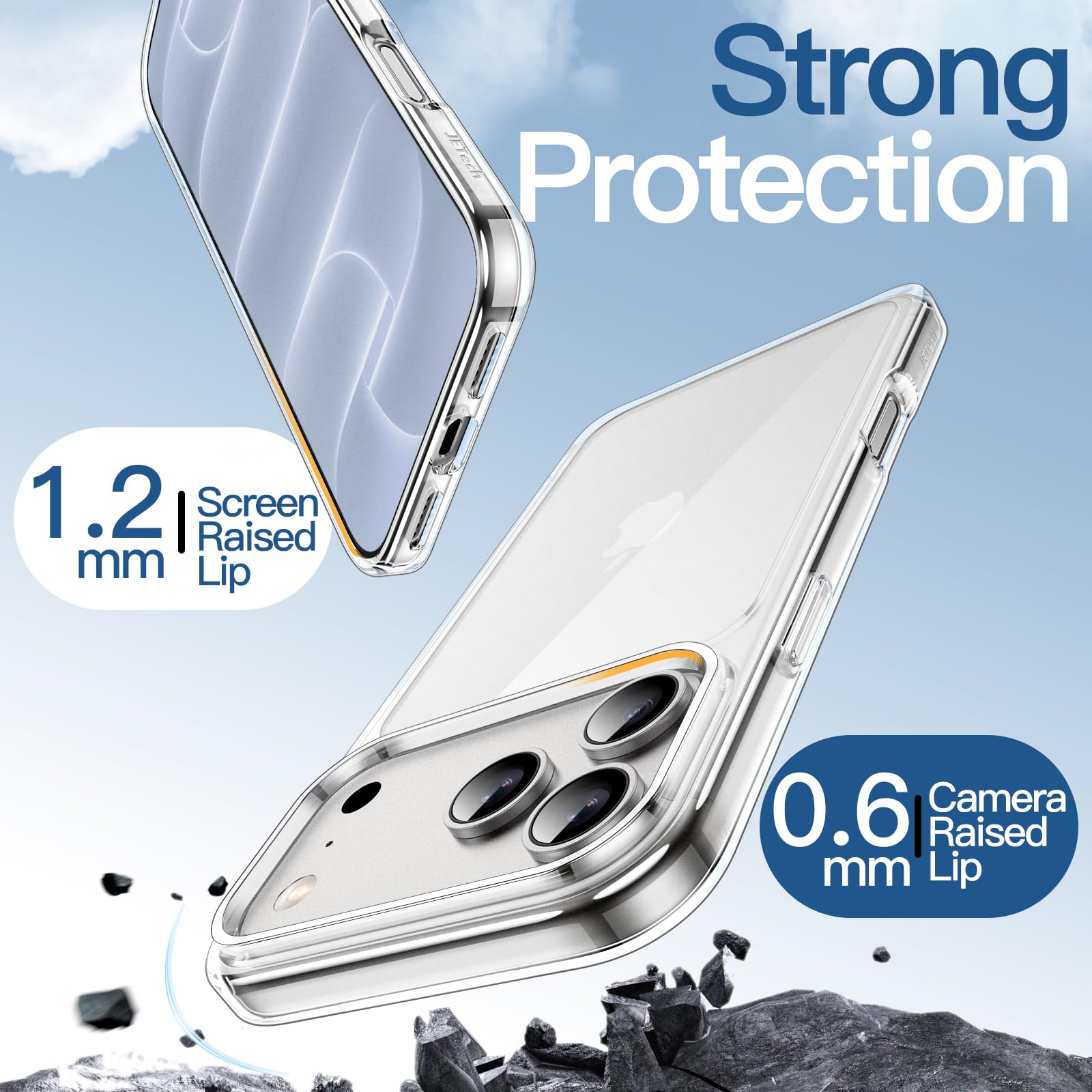 JETech Clear Back Bumper Case for iPhone 18 Pro, Clear — Amazon image 4