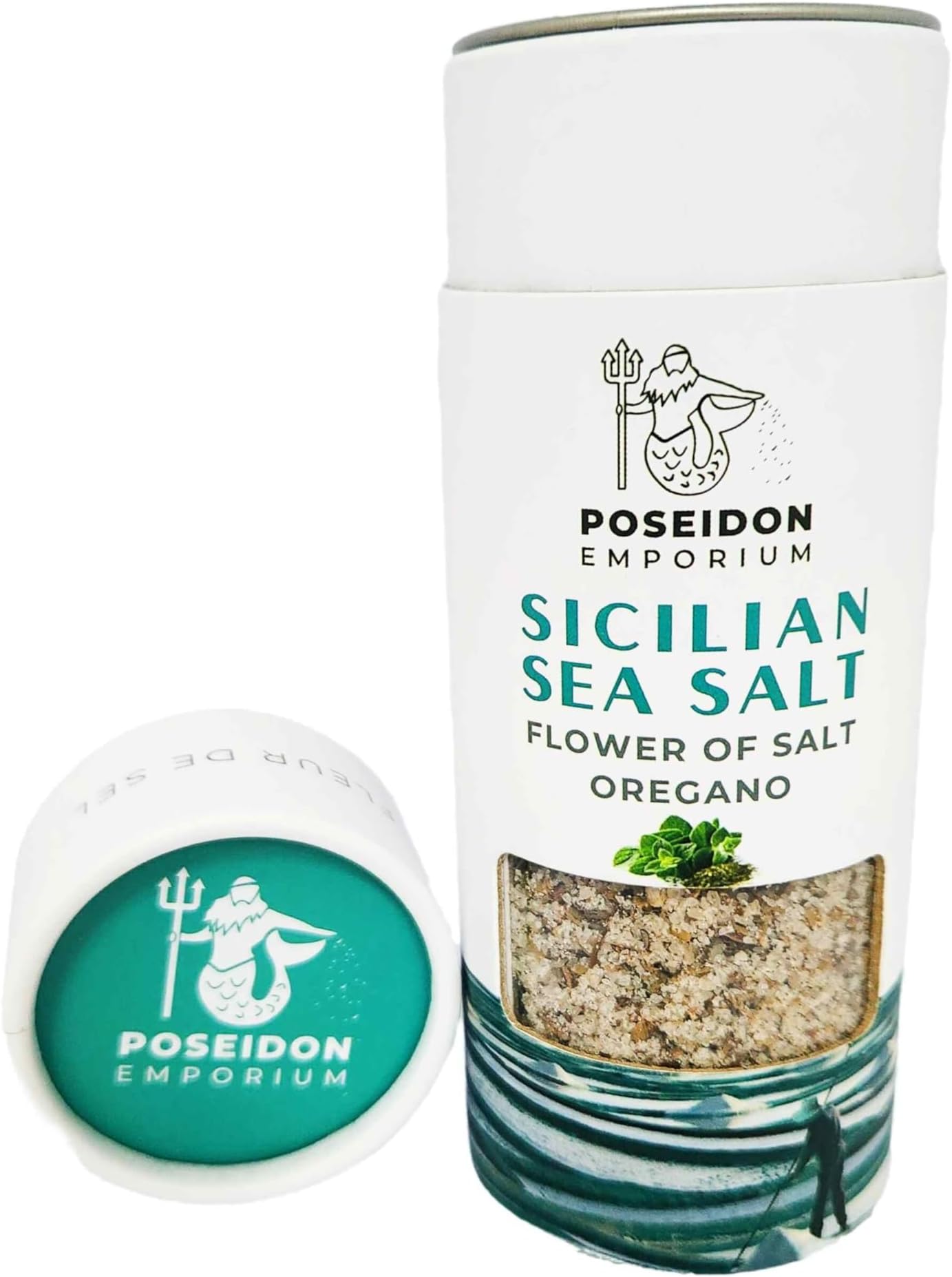 Poseidon Emporium | Sicilian Sea Salt with Oregano | Flower of Salt - 125g
