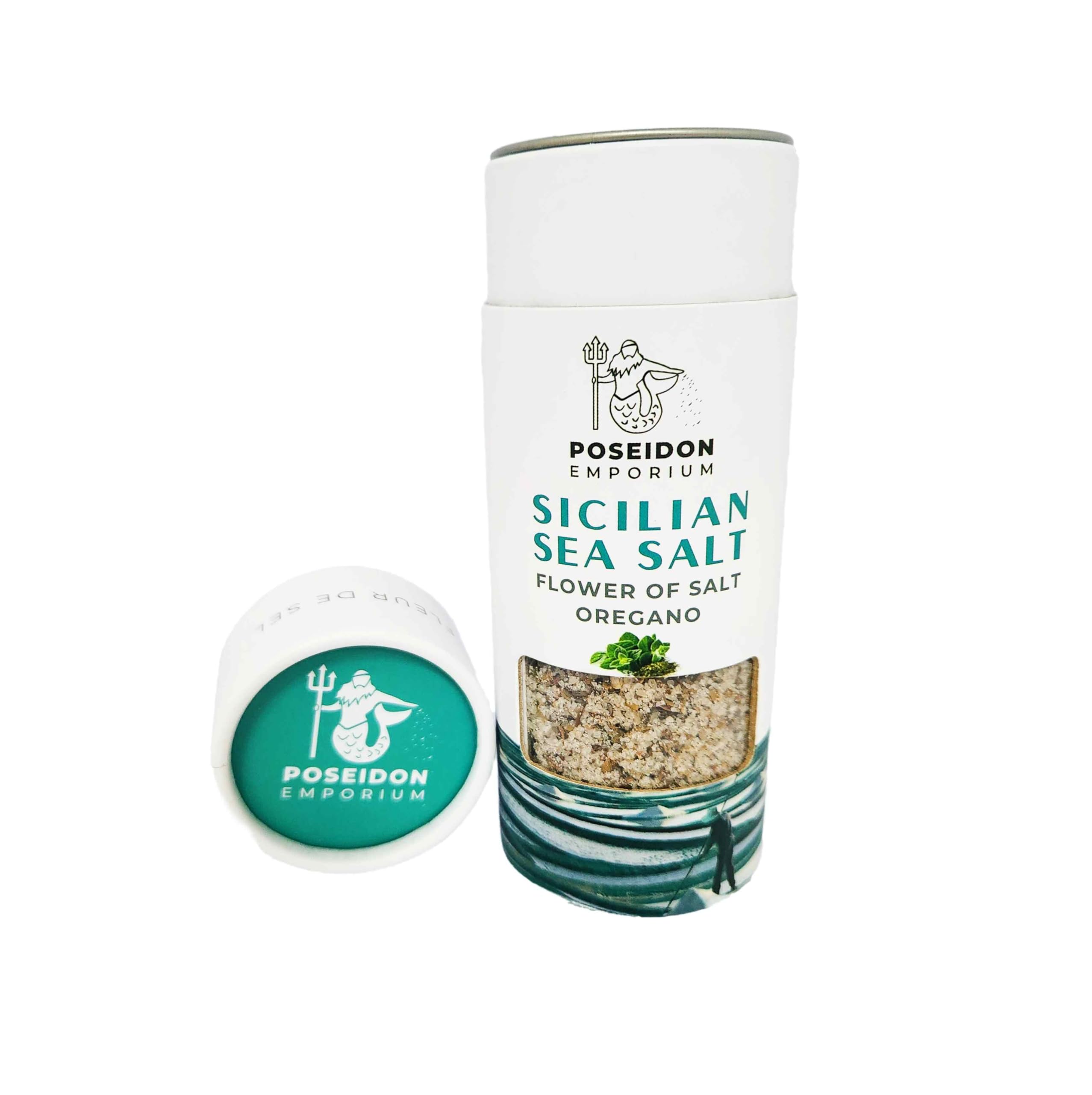 Poseidon Emporium | Sicilian Sea Salt with Oregano | Flower of Salt - 125g
