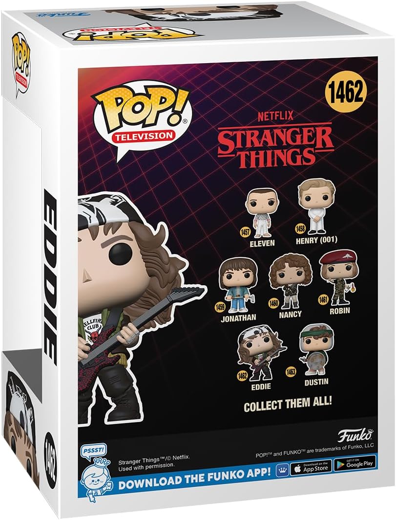 Funko POP! TV: Stranger Things, Hunter Eddie With Guitar, Collectable Vinyl Figure, Gift Idea, Official Merchandise - Image 3