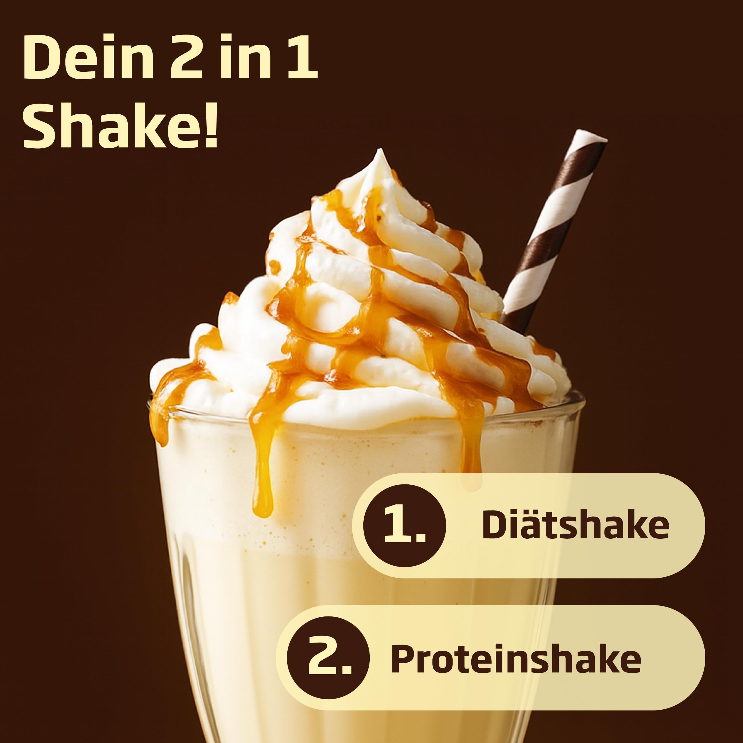 AnovonA defineo Proteinpulver: Effektiver Gewichtsverlust & Muskelaufbau mit sättigendem Mahlzeitenersatz – Reich an Vitaminen, Mineralstoffen & Glucomannan- Glutenfrei | Banana-Caramel, 560 g.