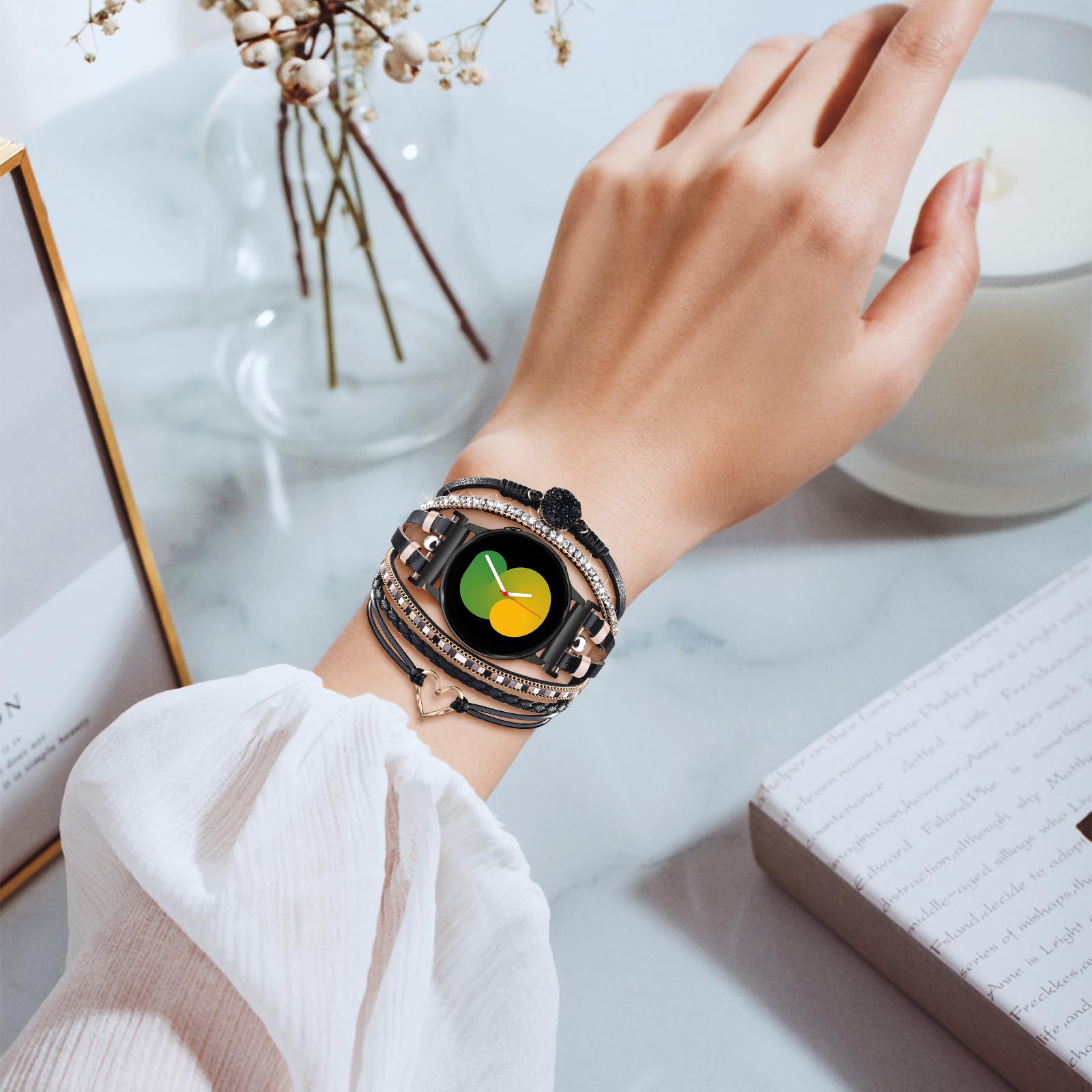 Amazon.com: KOREDA Boho Leather Bracelet for Samsung Galaxy 