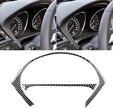 Carbon Fiber Speedometer E89 Stickers Fit for BMW Z4 E89 2009-2016 | Speedometer Surround E89 Tachometer Frame | Accessories | Thick Overlay | Anti-scratch | Black