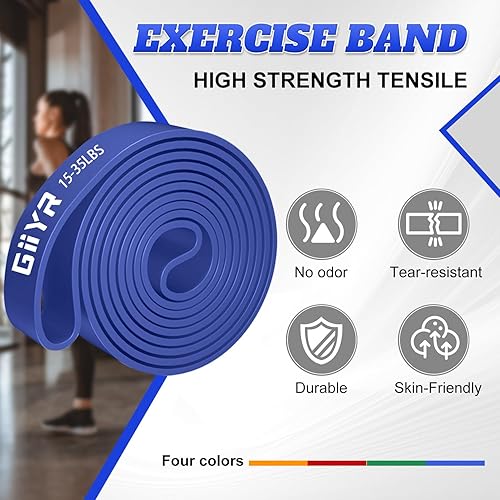 Miniatura 2 de Juego de bandas de resistencia para hombres y mujeres, 4 niveles de banda de ejercicio con anclaje de puerta, bandas para entrenamiento de fuerza,