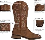 Women's Cowboy Boot Western Square Toe Distressed Cowgirl Boots