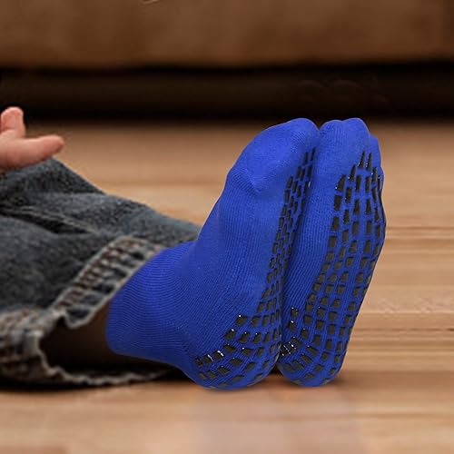 Miniatura 9 de Calcetines antideslizantes de agarre para niños (4 a 16 años), calcetines deportivos acolchados para hospital para niños y niñas