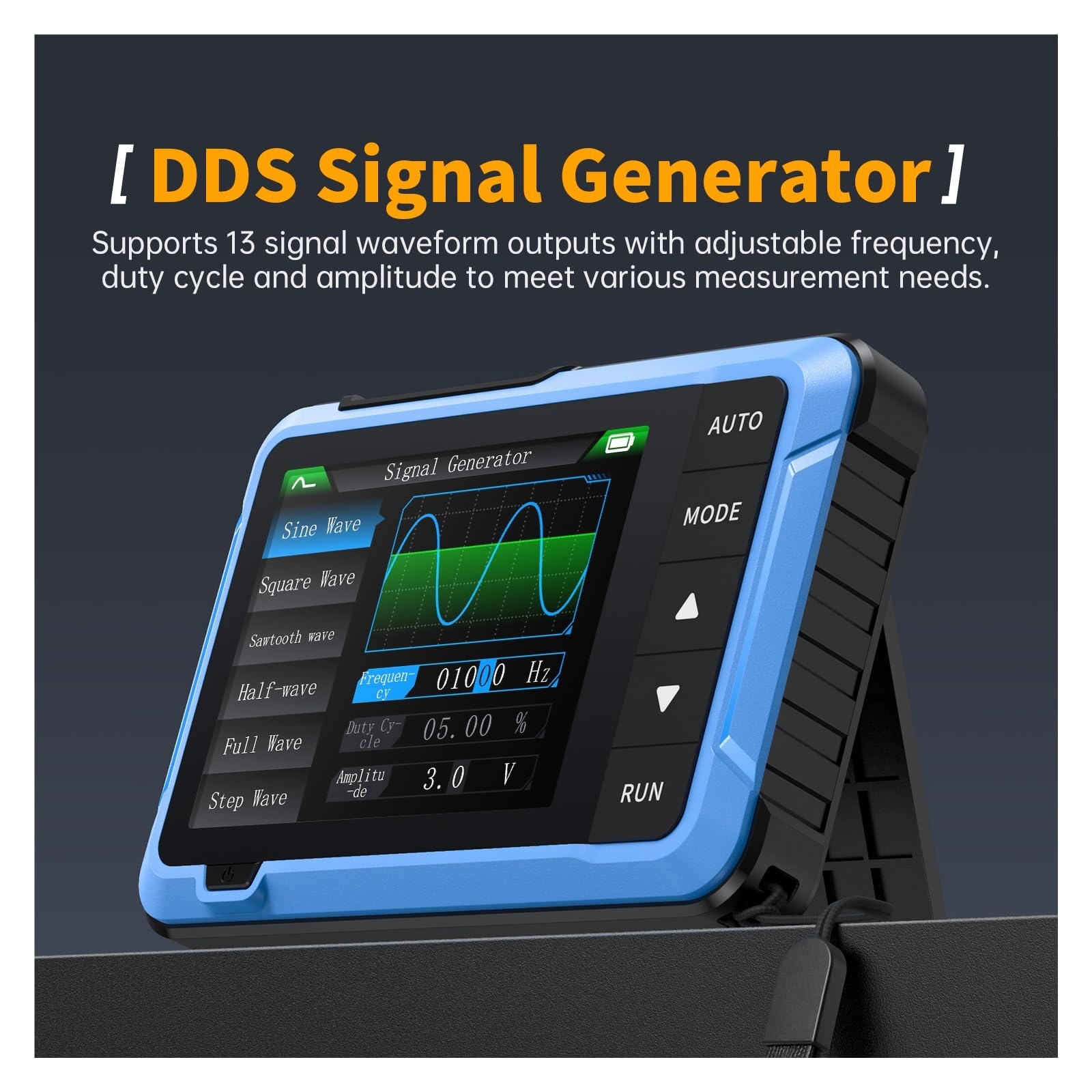 Osciloscopio portátil, Osciloscopio digital portátil DSO510 de 10 MHz, 48 MS/s con herramienta prueba forma onda 50 kHz