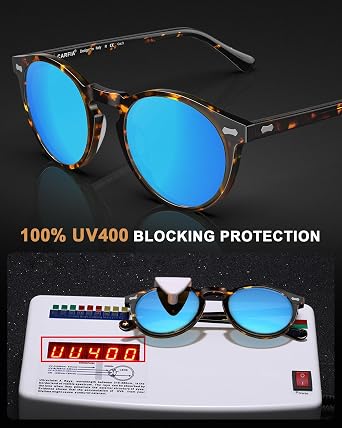 CARFIA Mens Sunglasses Polarised Vintage Eyewear UV400 Protection CA5288L